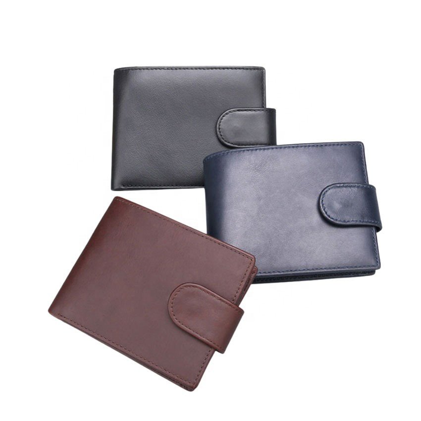low cost lowest prices Wholesale Manufacturer Luxury Top Real Leather Vintage Designer Slim Laser RFID Men's Leather Wallet