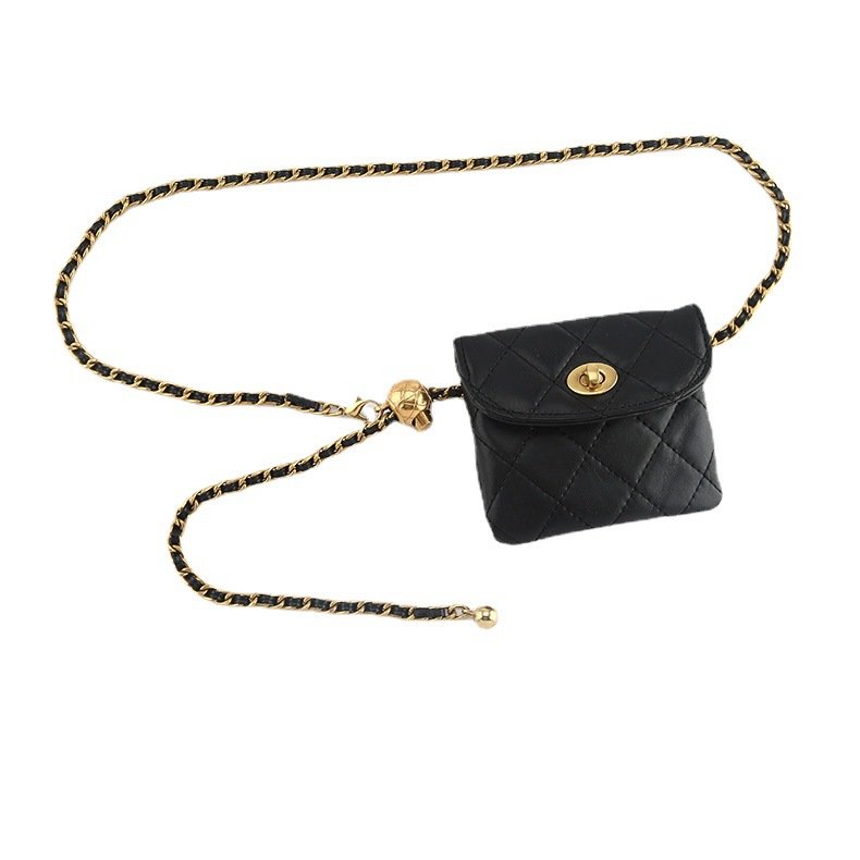 2023 New fashion small golden ball waist chain bag female crossbody bag chain belt women waist chain belts