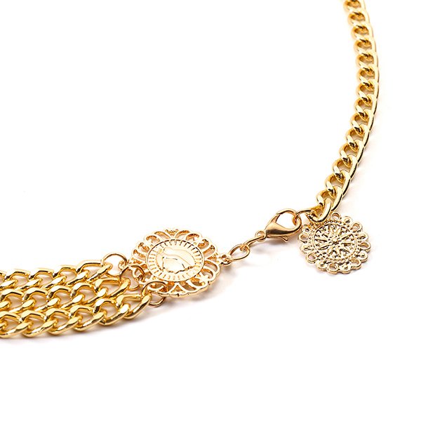 Custom Sexy Silver Gold layered Women Belt Exaggerated Body Chain Female Adjustable Alloy Waist Chain Belt