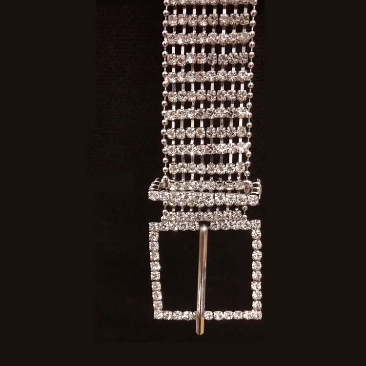 width 3.0cm fashion decorative rhinestones crystals waist metal belts,metal chain belts