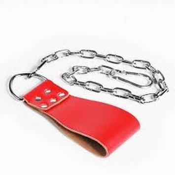 Latest Weight Lifting Leather Dip Belt With Chain Gym Training Pull Up Belt