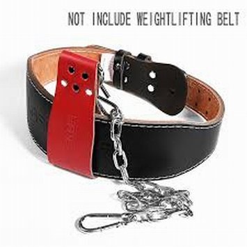 Latest Weight Lifting Leather Dip Belt With Chain Gym Training Pull Up Belt