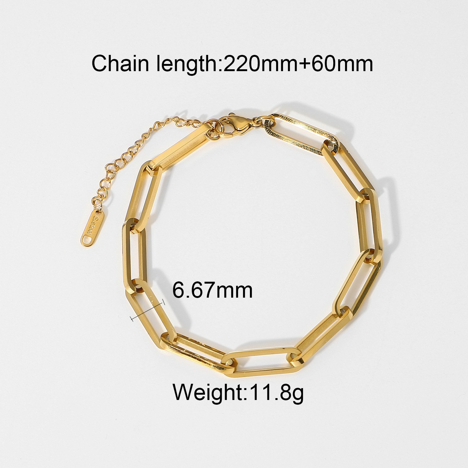 18K Gold Plated Stainless Steel Jewelry Hip Hop 8mm Belt Chain Bracelets For Women Men Wearing