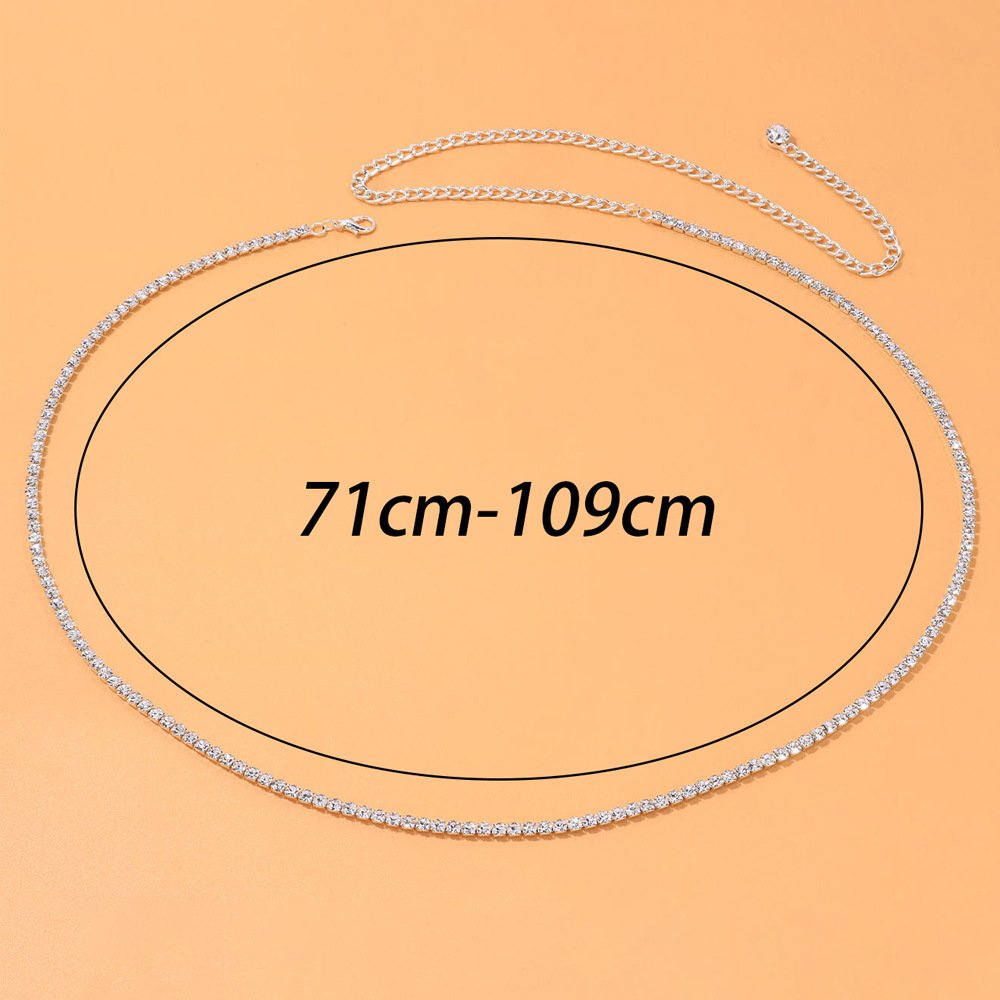 2024 new boyi Fashion Jewelry Body Chain Rhinestone Waist Chain Sexy Ladies Jewelry Bikini Beach Decoration Hawaiian Holiday