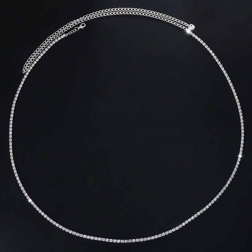 2024 new boyi Fashion Jewelry Body Chain Rhinestone Waist Chain Sexy Ladies Jewelry Bikini Beach Decoration Hawaiian Holiday