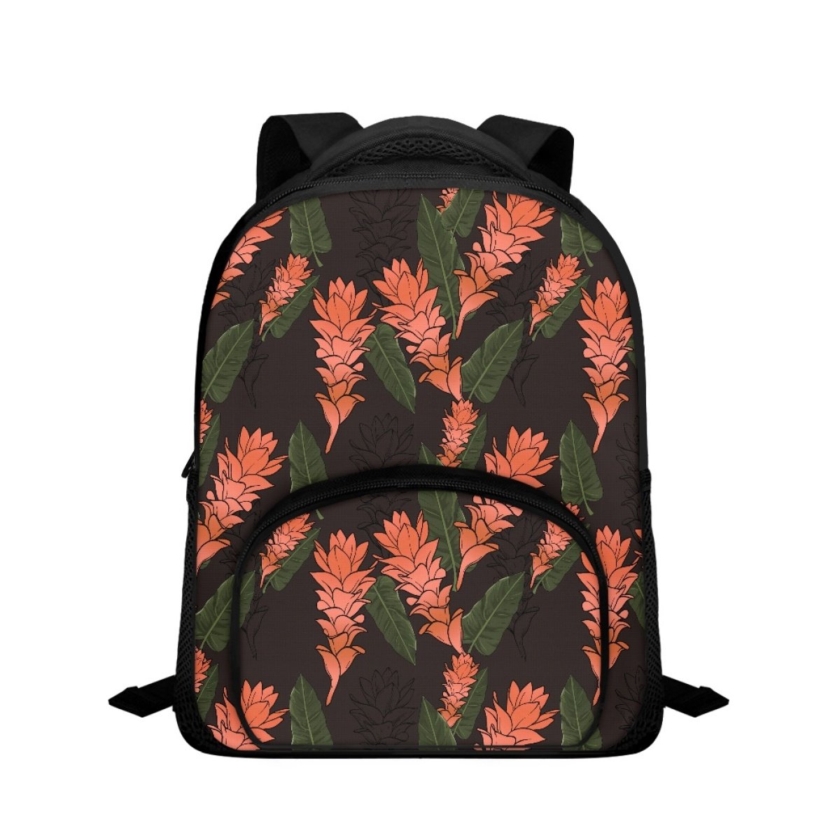Fashionable And Versatile Hawaii Artist Print On Demand Custom Hawaiian Ginger Root Plant Products Prints Youth Student Backpack