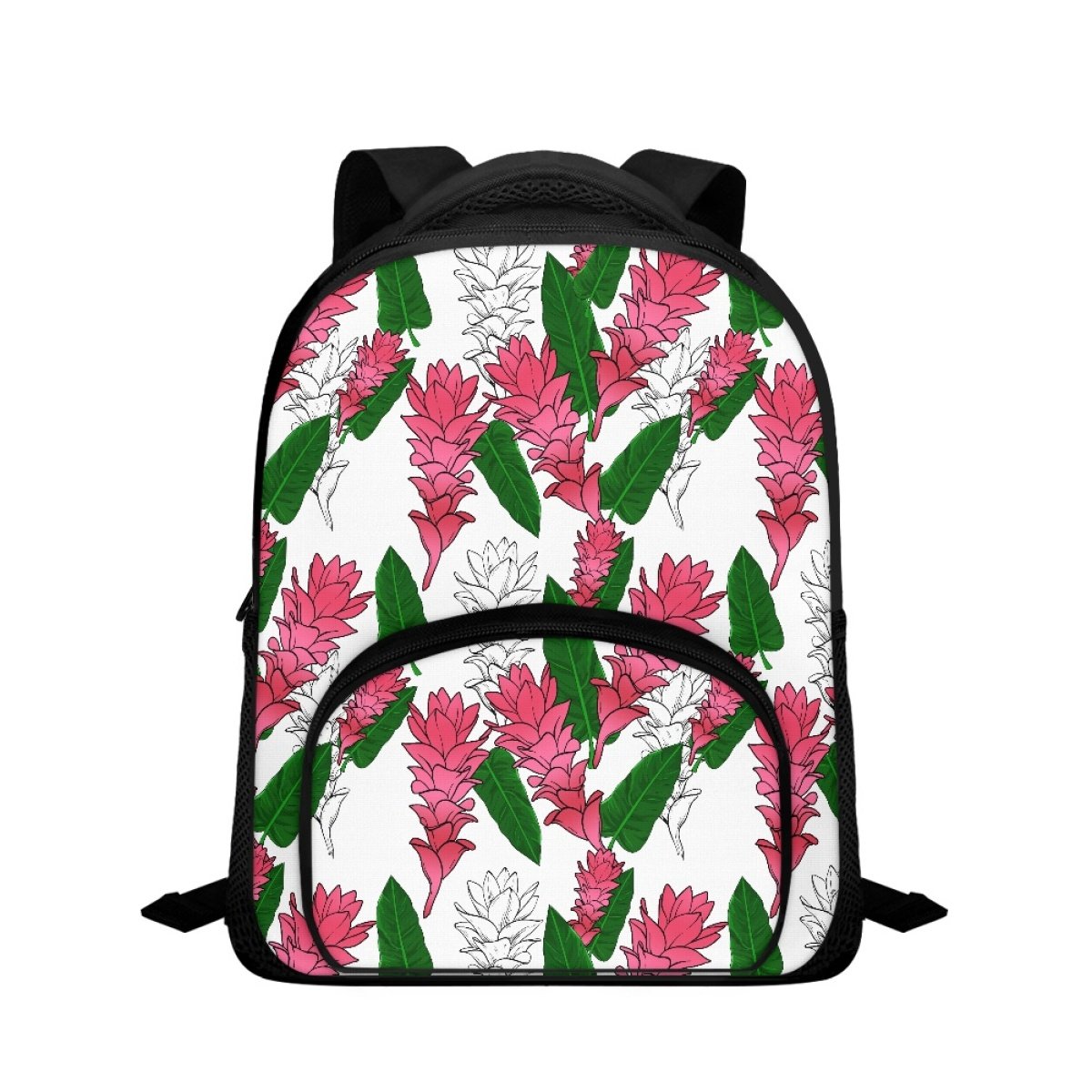 Fashionable And Versatile Hawaii Artist Print On Demand Custom Hawaiian Ginger Root Plant Products Prints Youth Student Backpack
