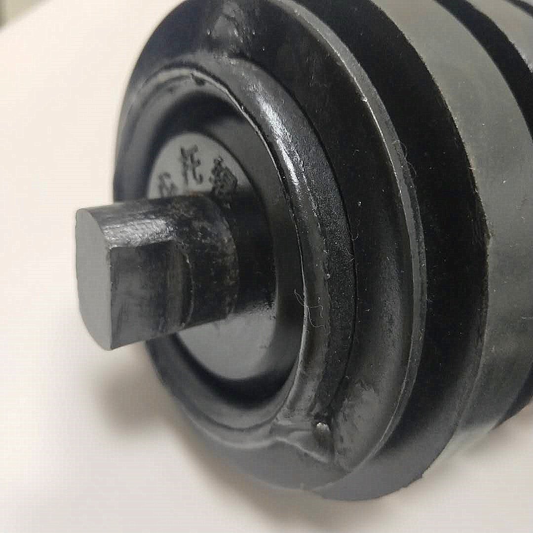 Hot sale transport industrial used belt conveyor steel flat return idler Impact roller With frame Bracket