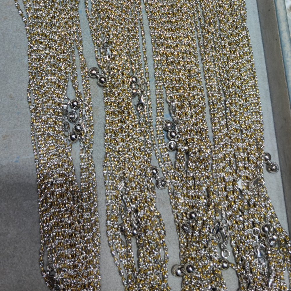Pure 18K Gold Au750 Necklace Multi Colorful Diamonds Style Chain Women Girls Ladies Fine Jewelry DIY Wholesale Supplier