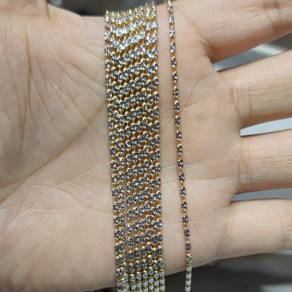 Pure 18K Gold Au750 Necklace Multi Colorful Diamonds Style Chain Women Girls Ladies Fine Jewelry DIY Wholesale Supplier