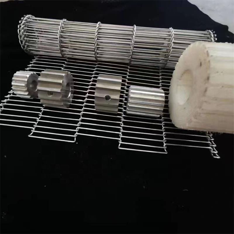 High quality food grade stainless steel metal wire mesh conveyor belts ladder mesh belt for furnace