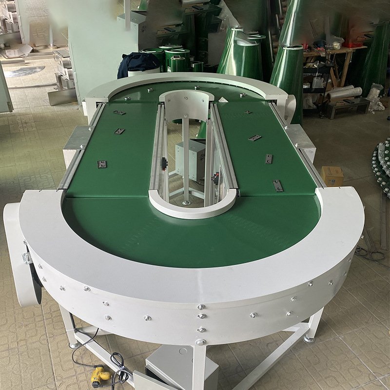 New Core Engine Component Drum Motor Powered Ribbed Belt Roller Conveyor with Gearbox for Food Usage in Manufacturing Plants