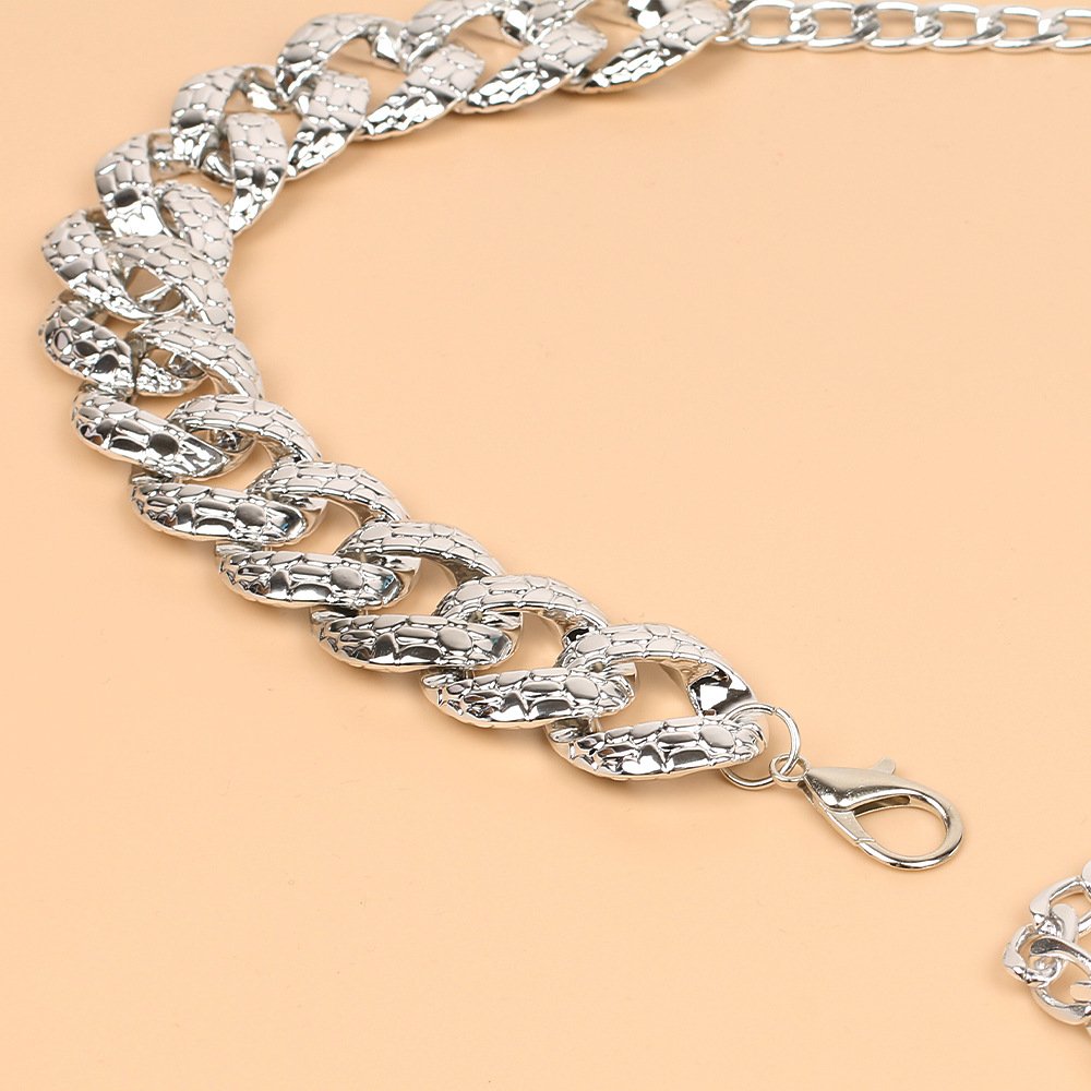 2024 New Arrival Women Waist Chain Belt Jewelry Chunky Gold Silver Belt Chain Metal Link Belt Boho Belly Chain for dress