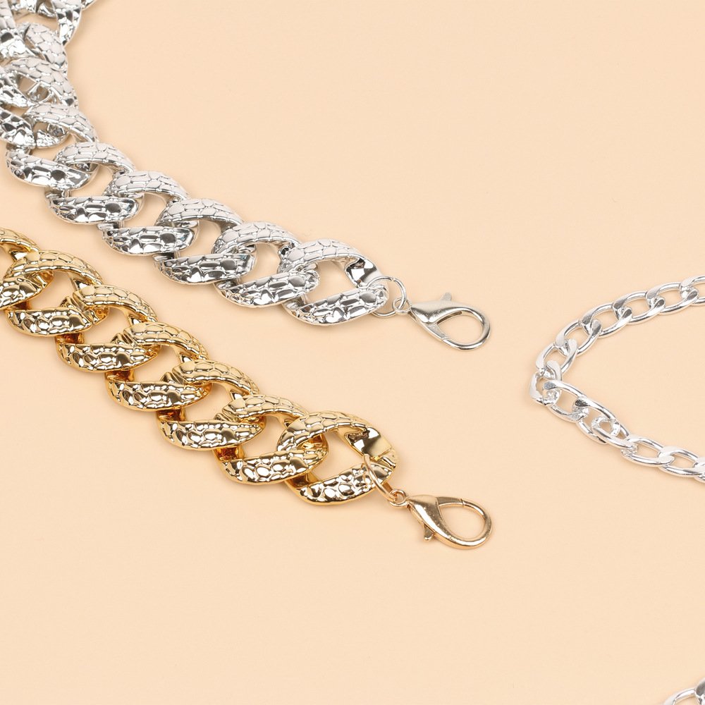 2024 New Arrival Women Waist Chain Belt Jewelry Chunky Gold Silver Belt Chain Metal Link Belt Boho Belly Chain for dress