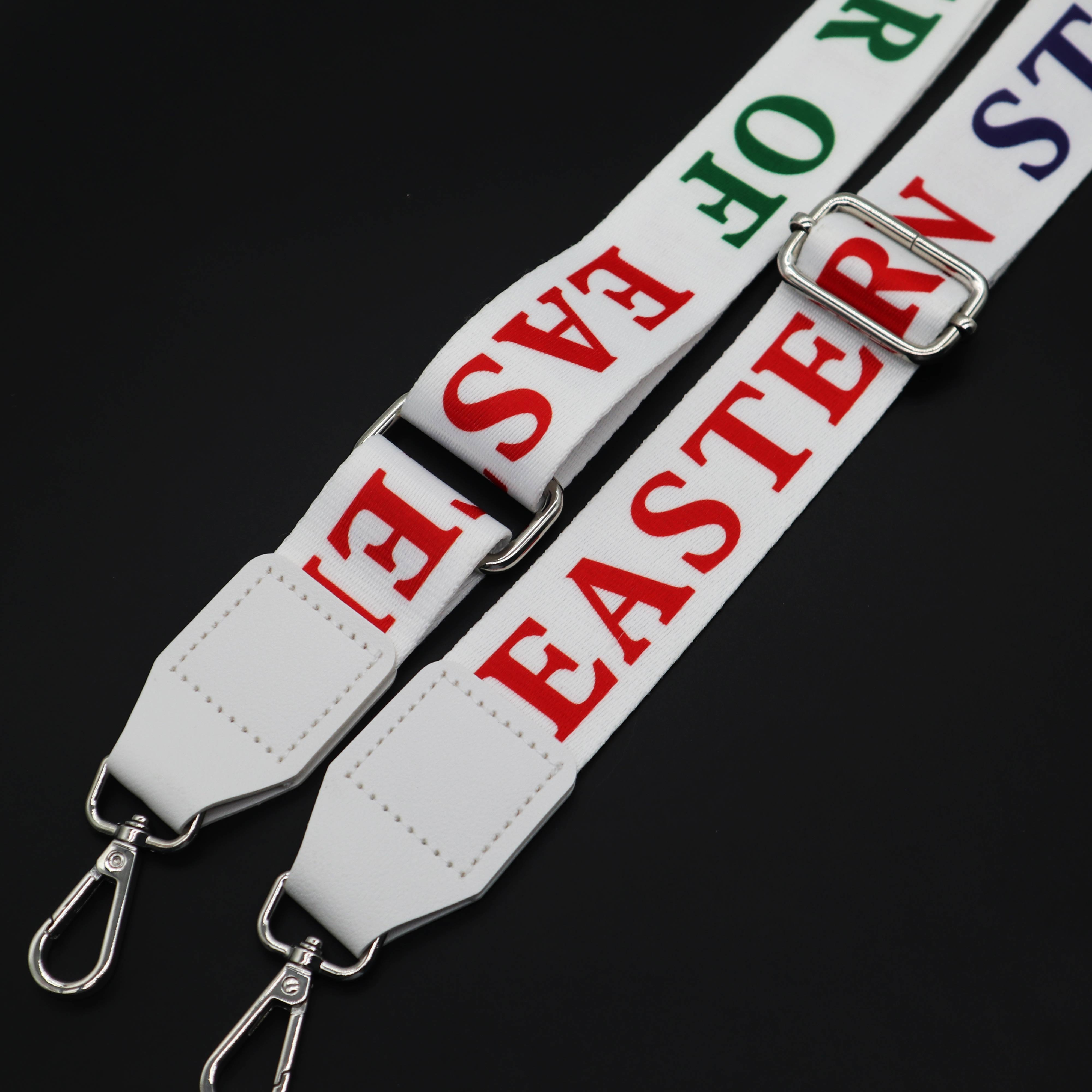 Sublimation OES Order Of Eastern Star Straps for Bags Metal bag chain strap Polyester Adjustment Shoulder Bag Strap