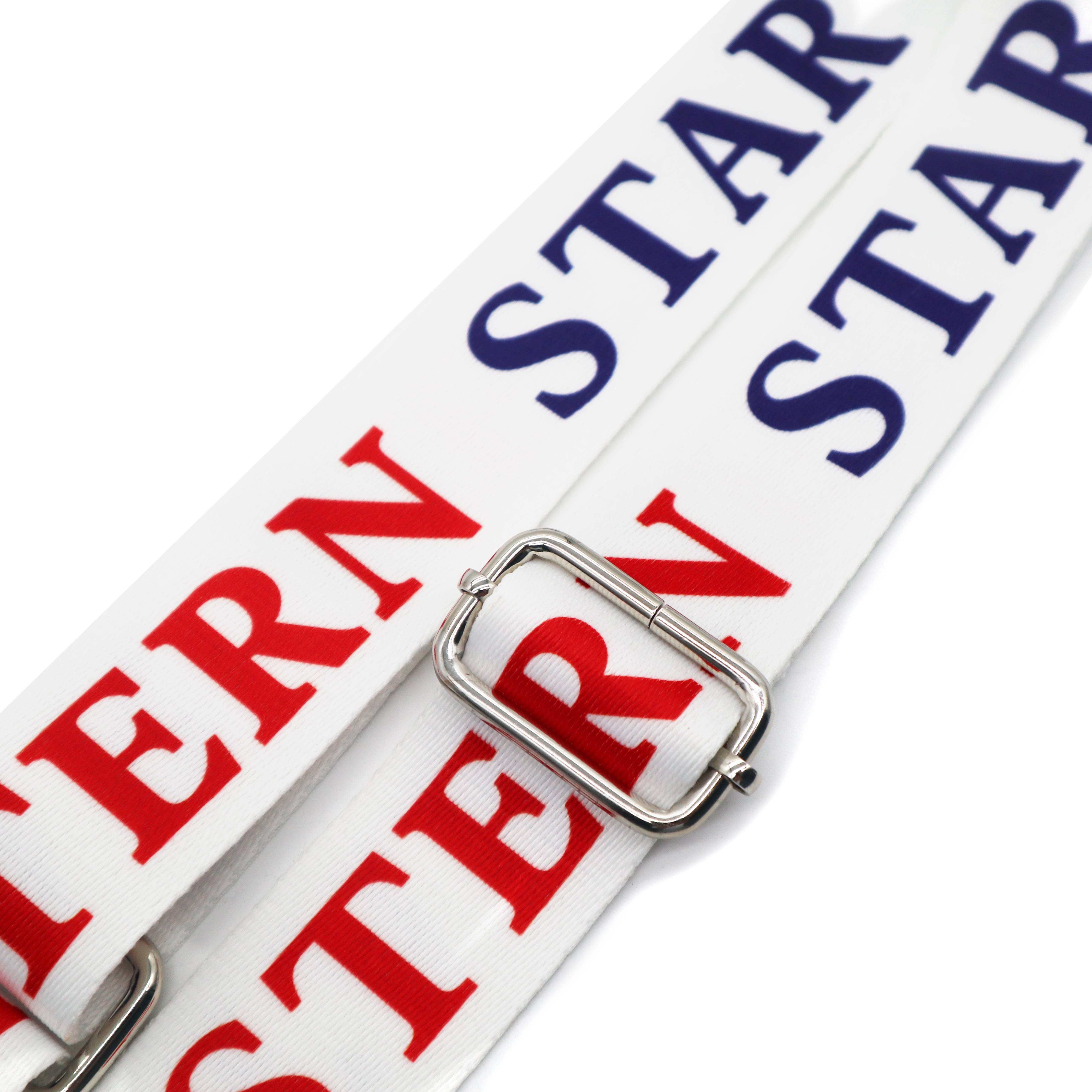 Sublimation OES Order Of Eastern Star Straps for Bags Metal bag chain strap Polyester Adjustment Shoulder Bag Strap