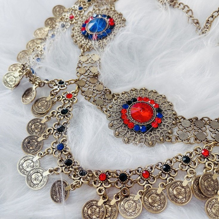 2024 Vintage Hot Fancy Retro Chunky Multi Handmade Charms Beaded Boho Jewelry Women Belly Waist Chain Wholesale