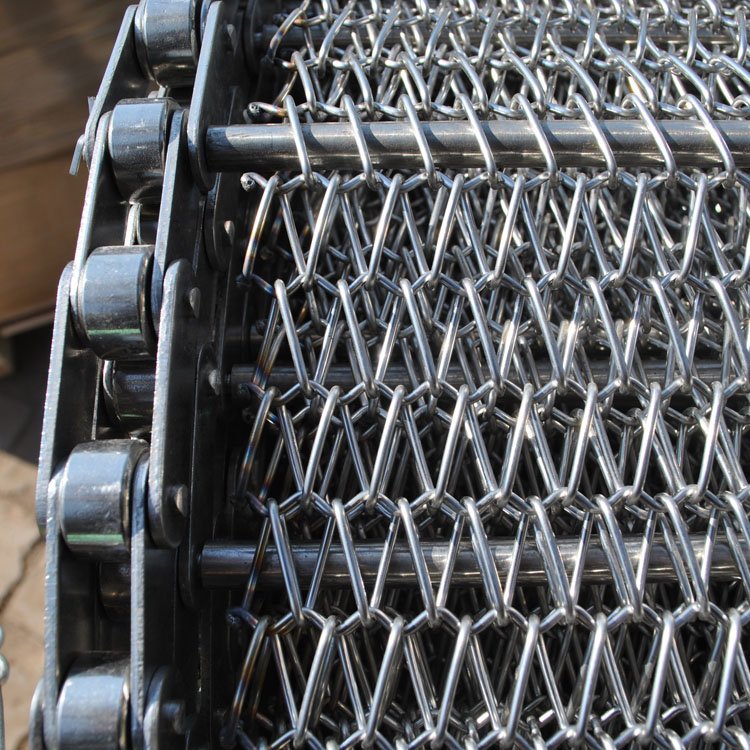 Customized High temperature resistance stainless steel chain link wire mesh Spiral balanced Conveyor Belt for food