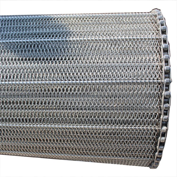 Customized High temperature resistance stainless steel chain link wire mesh Spiral balanced Conveyor Belt for food