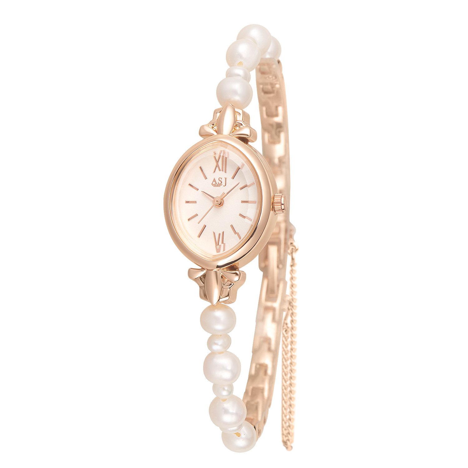 Water Resistant Fashion Luxury Round Silver Hidden Clasp Chain r Ladies Women Quartz Watches For women