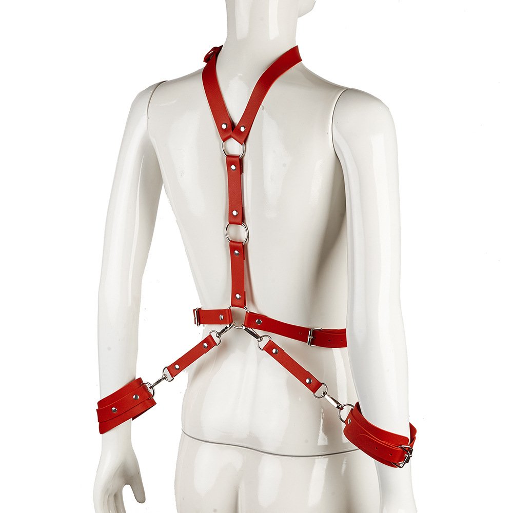 Punk Leather Body Chain Adjustable Waist Chain Belt Belly Chains Rave Nightclub Party Body Accessories for Women and Girls