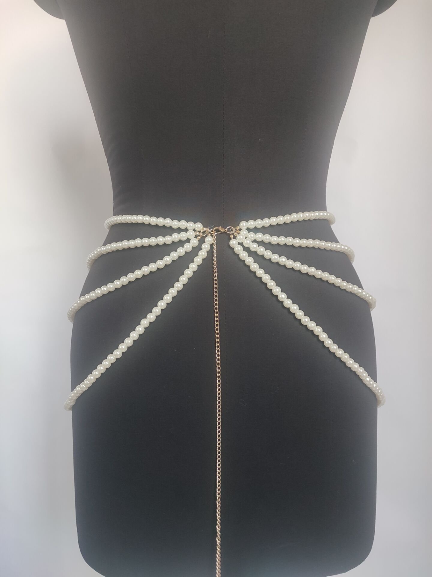 Layered Waist Body Chains Pearl Belly Chain Bikini Belly Beach Rave Party Club wedding Body Accessories Jewelry for Women