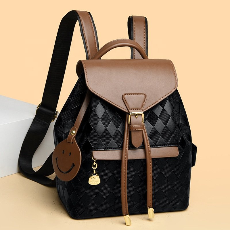 New women's casual shoulder light plaid bag work commute bag travel backpack travel bag
