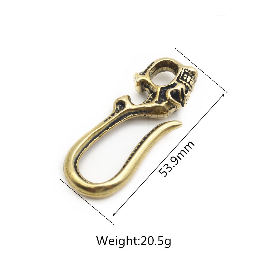 Promotion Retro Skull Vintage Brass U Shape KeyChain Hooks Wallet Chain Belt Key Ring Buckle Bag Hanger Jeans Accessories