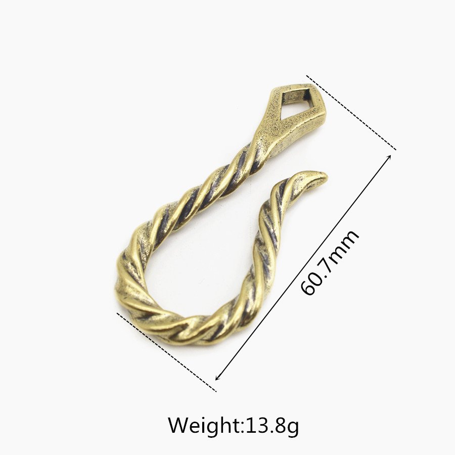 Promotion Retro Skull Vintage Brass U Shape KeyChain Hooks Wallet Chain Belt Key Ring Buckle Bag Hanger Jeans Accessories