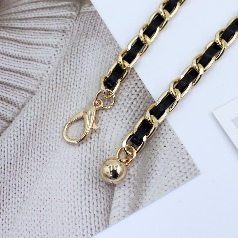 Vintage 2023 New Hot sale Thin Pu Leather metal chain Woman Dress Decorate Waist Belts Dress Accessories