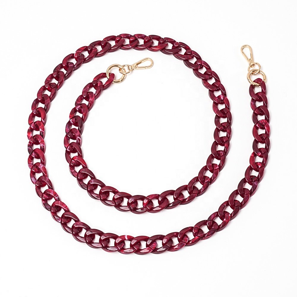 Chunky Matte Acrylic Chains Assembled Parts Beads For Jewelry Making DIY Bracelet Necklace Earrings Phone Bag Strap Accessories