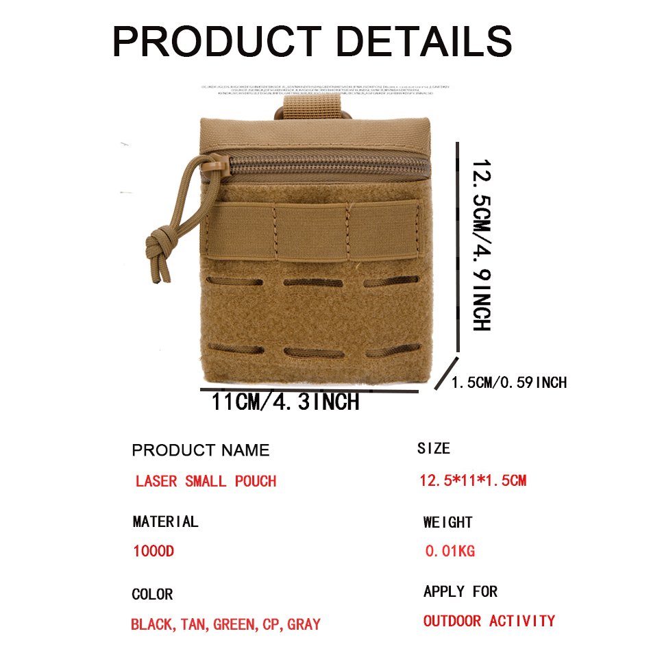 Tactical cigarette Pouch Molle EDC Utility Belt Pouches Small Admin Bag Accessories Mini Waist Pack