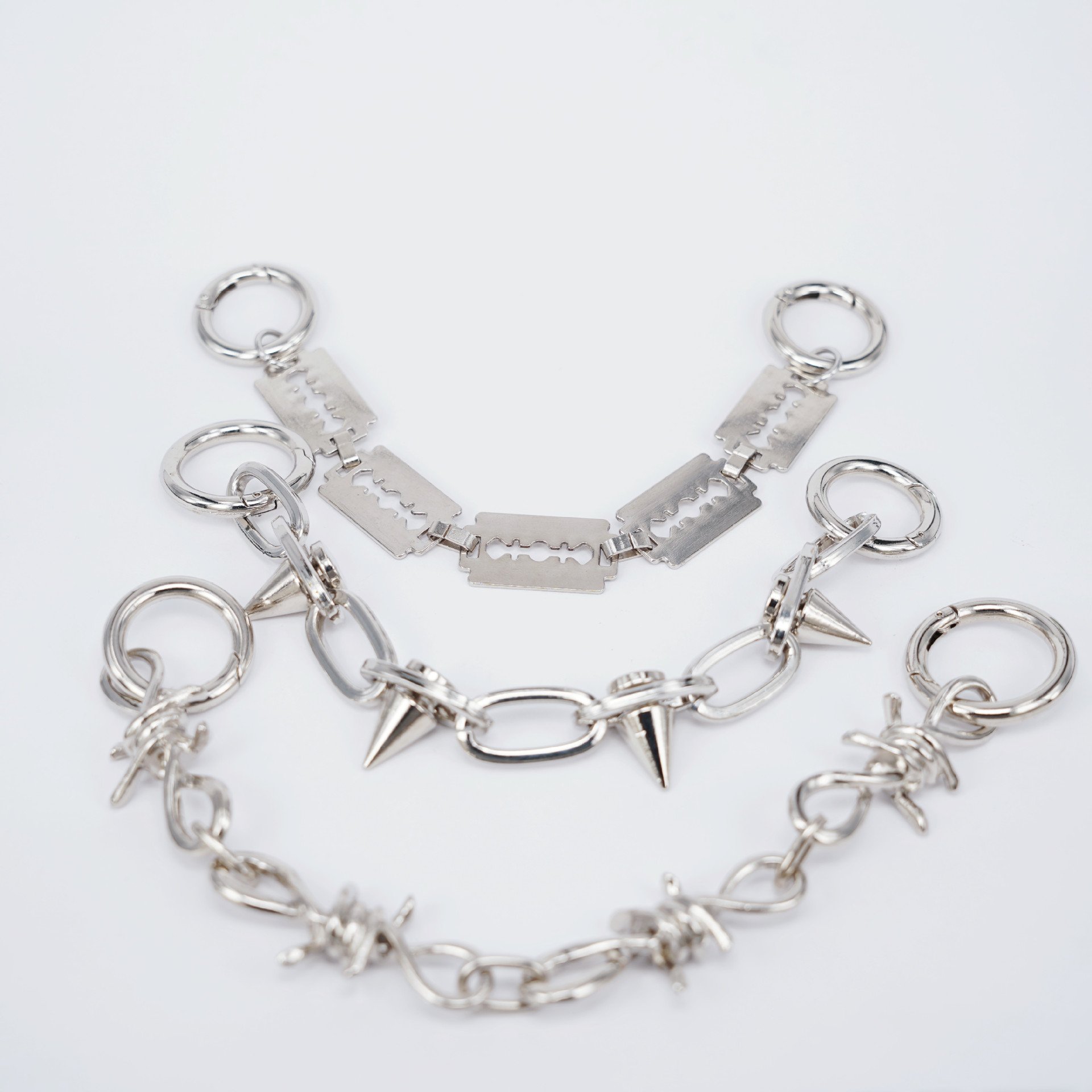 New Fashion Punk Gothic Chunky Decorative Shoes Chains Removable DIY Sandals Chains Funny Hole Shoes Metal Chain