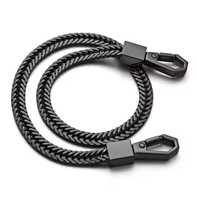 40/100/120cm Long Metal Wallet Belt Rock Punk Trousers Hipster Pant Jean Keychain Clip Anti-lost Keyring Jewelry For Men