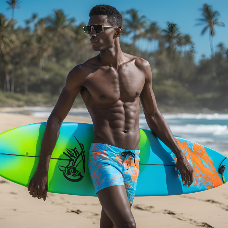 OEM ODM Service 2 In 1 Sports Fitness Swimming Trunks Wholesale Printed Fitness Beach Shorts