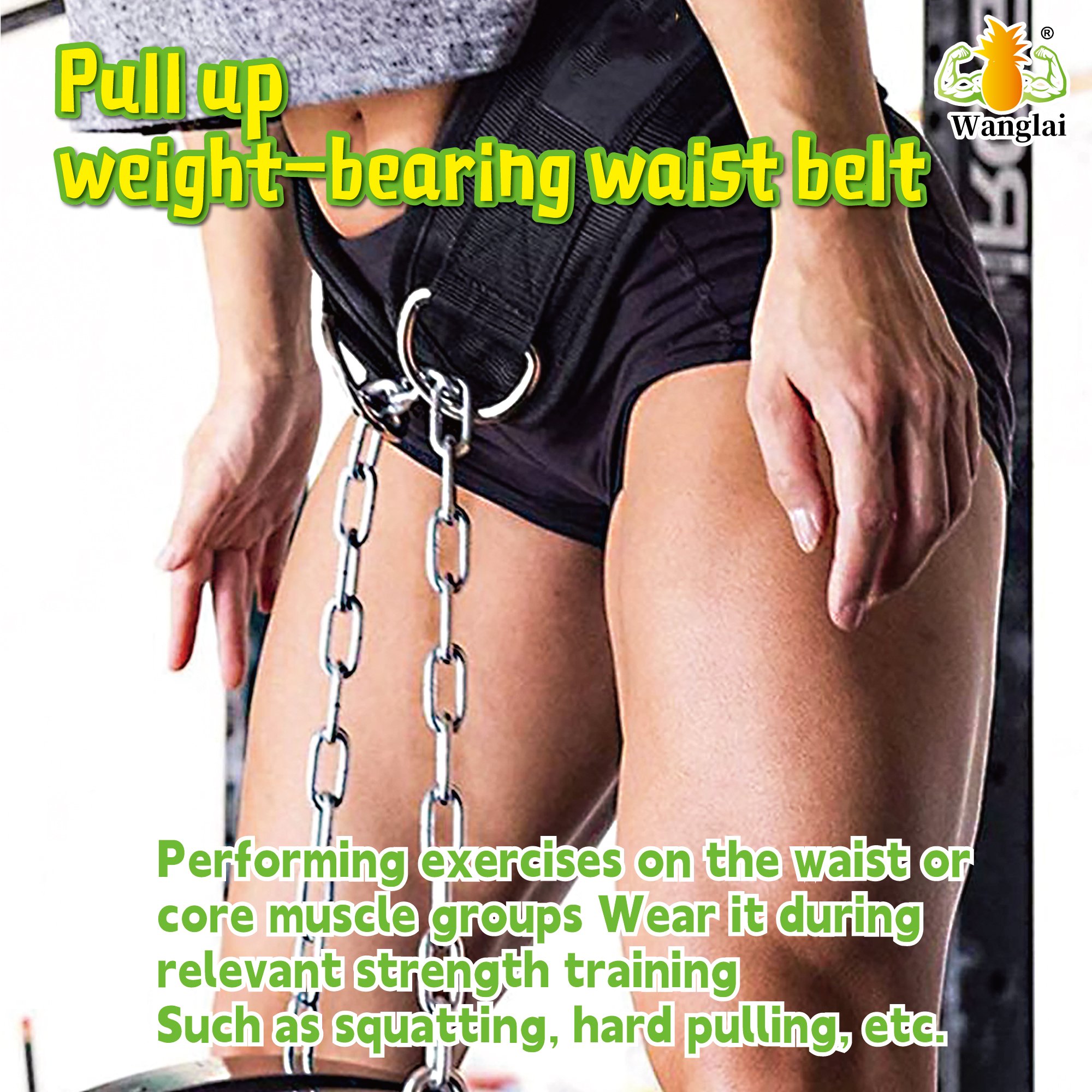 Unisex EVA Dip Belt for Gym Workout Pull Ups and Squat with Chain Waist Customizable Logo for Weightlifting and Fitness