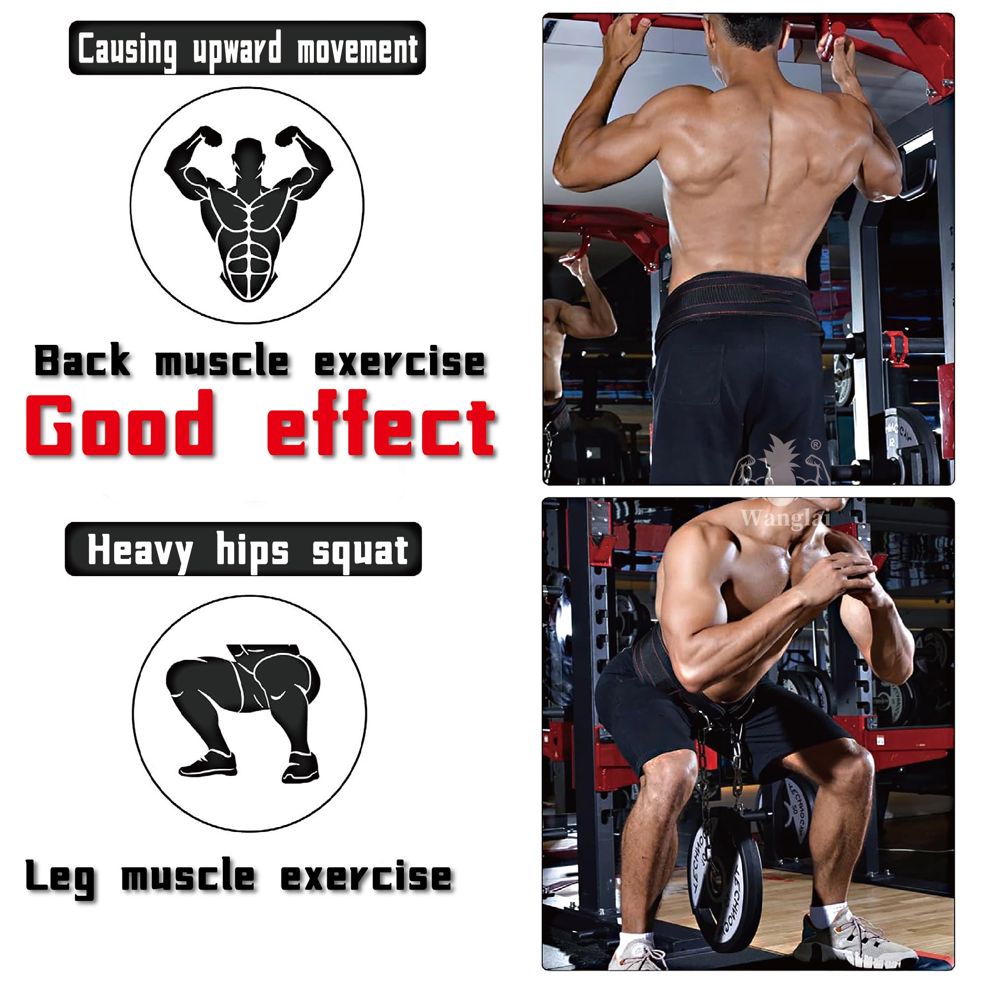 Unisex EVA Dip Belt for Gym Workout Pull Ups and Squat with Chain Waist Customizable Logo for Weightlifting and Fitness