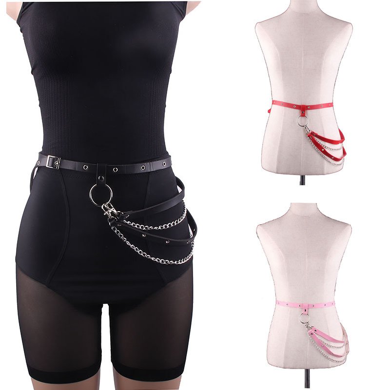 2021 women garter belt sexy lingeries underwear punk rock chain waist designer women belts