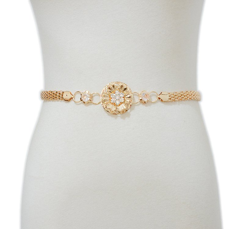 Elastic Ladies Dress Waist Chain Belt Elastic Waist Design Chain Versatile Skirt Decoration Small Belt For Woman