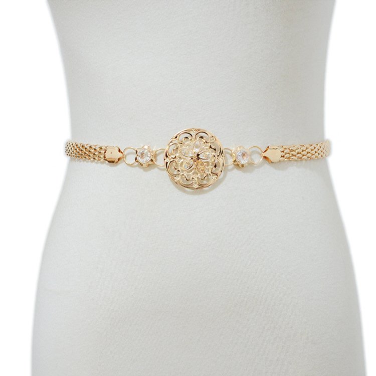 Elastic Ladies Dress Waist Chain Belt Elastic Waist Design Chain Versatile Skirt Decoration Small Belt For Woman