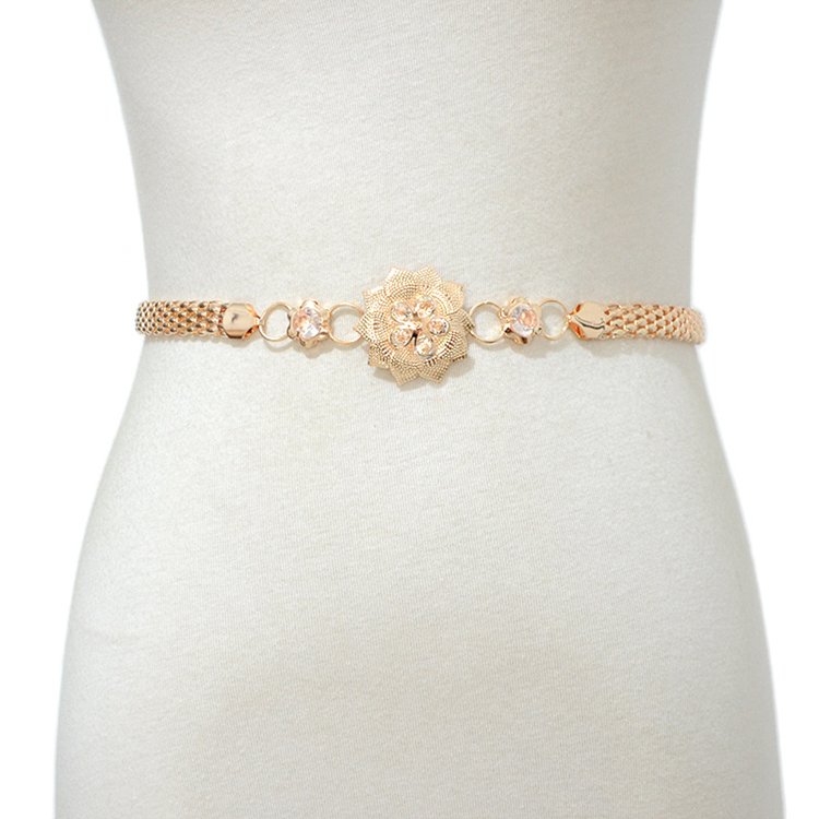 Elastic Ladies Dress Waist Chain Belt Elastic Waist Design Chain Versatile Skirt Decoration Small Belt For Woman