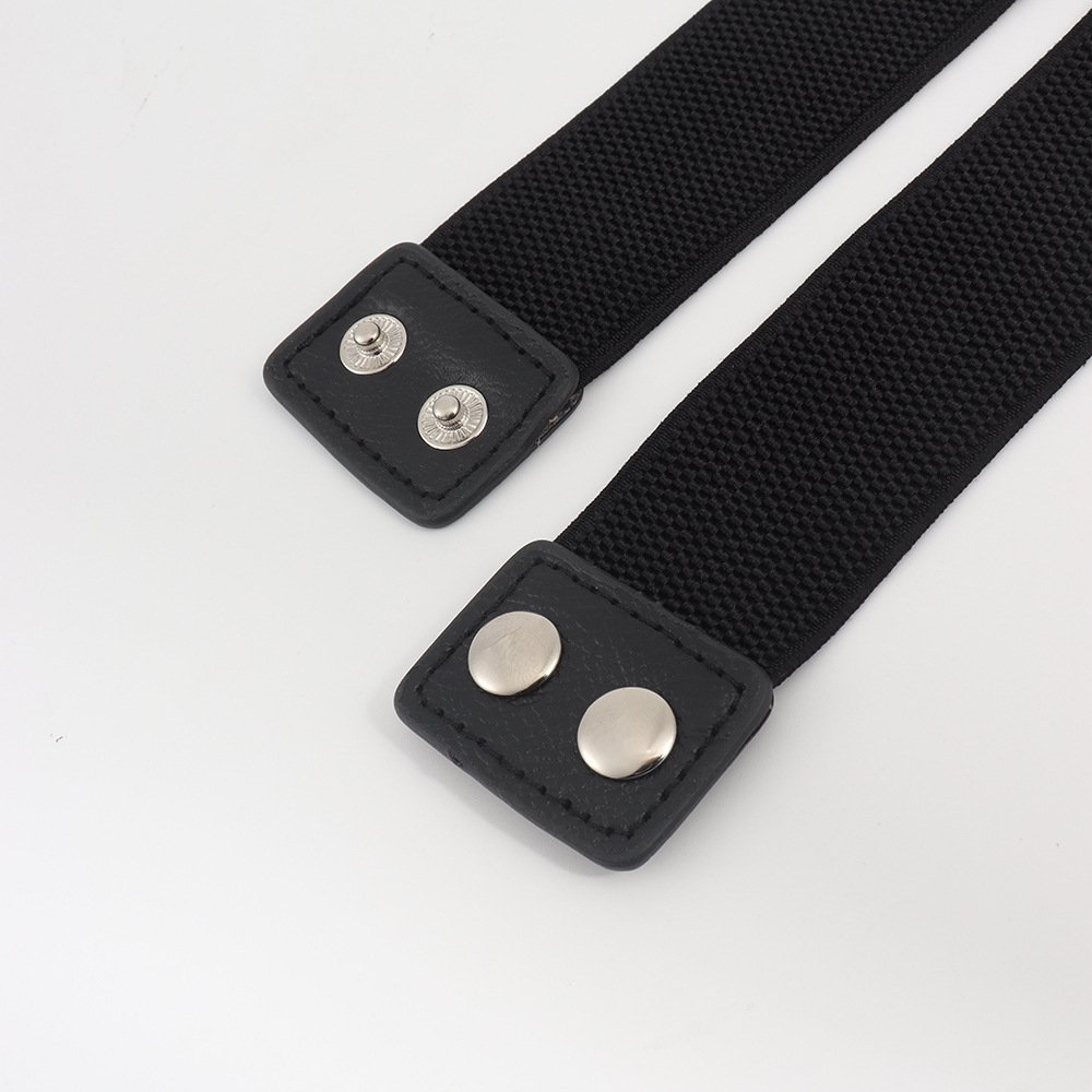 Europe And The United States Fashion Elastic Belt Female Belt Metal Chain Decoration Dress Multi-ring Buckle Ladies Belt Elastic