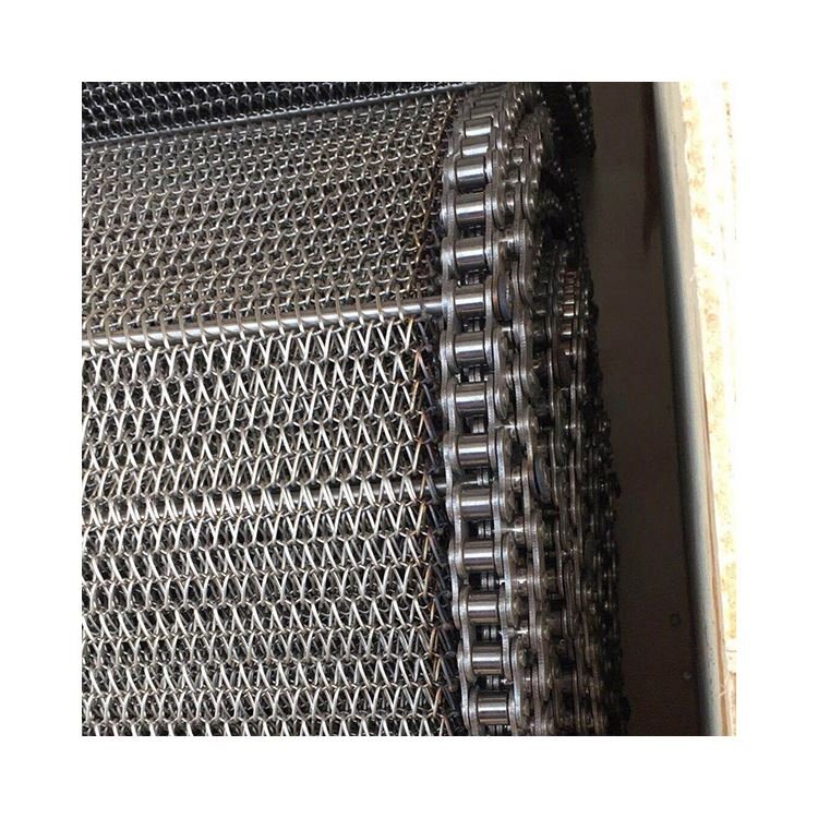 Good Quality Strong protection 304 chain link stainless steel metal conveyor belt metal