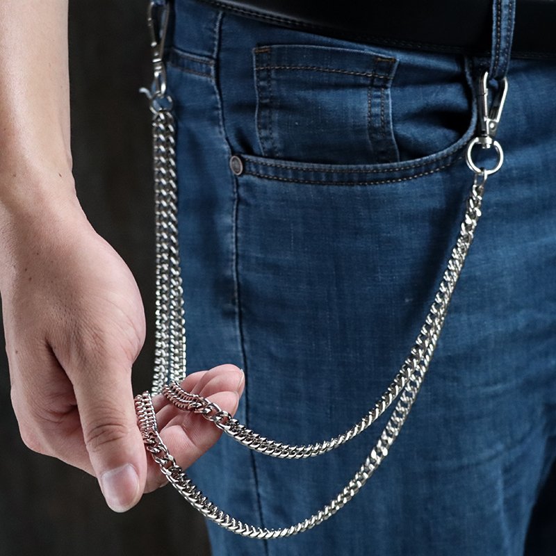 Fashion jewelry body chains wholesale Metal jeans chain handbag zinc alloy wallet garment pants chain for men