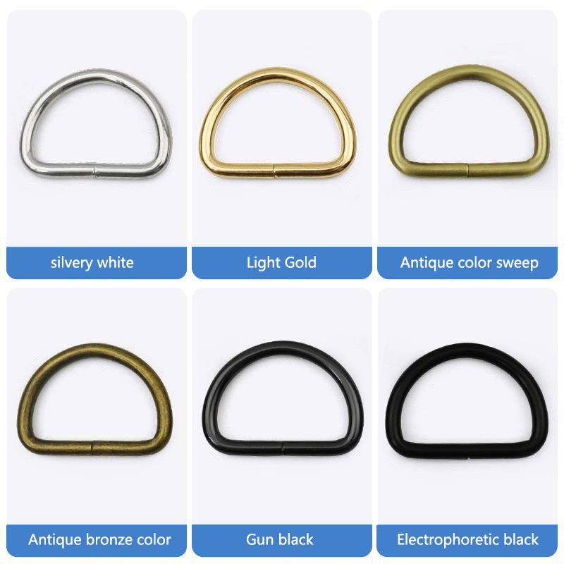 Hot Custom sale bag metal d ring belt buckle D shape buckle ring for handbags