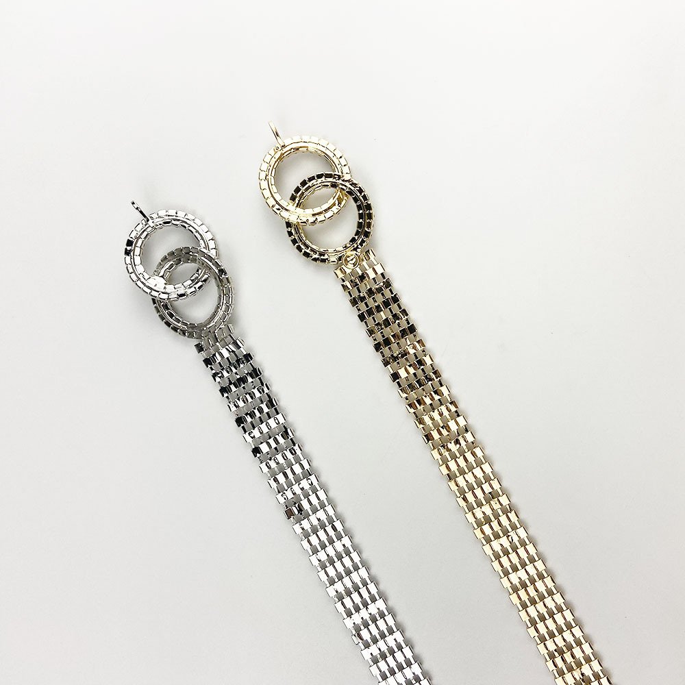 Shiny Rhinestone Fashion Crystal Ladies Double O-Ring Chian Waist Belt Women Diamond Belt for Jeans Dresses
