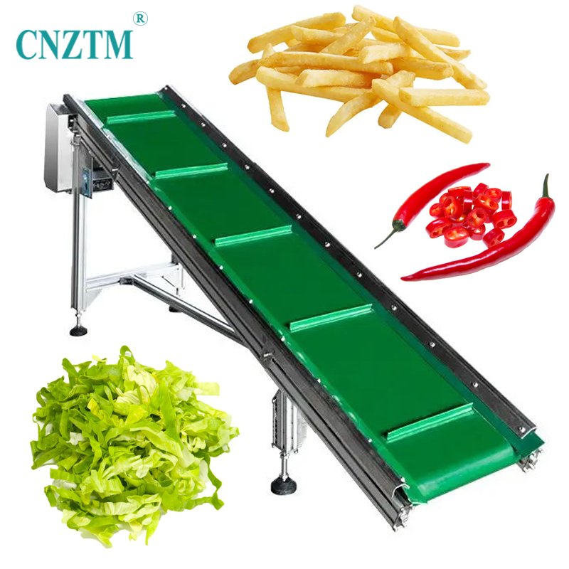 Plastic Flexible Vertical Inclining Ccraper Feed Conveyor For Food Grade Industry Transfer Conveyor Belt For Elevator