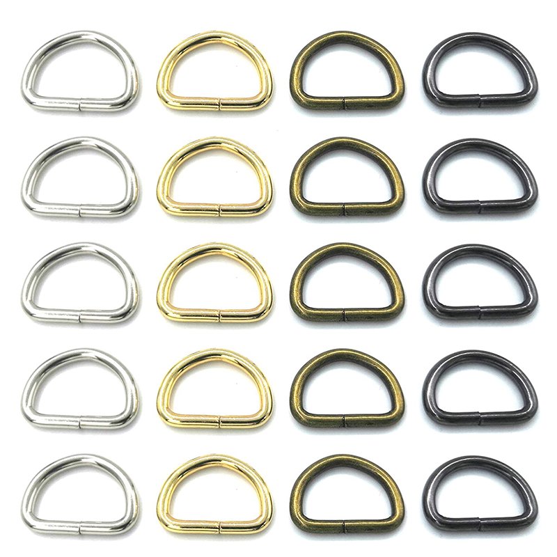 Multi Purpose Keychains 22mm D Ring Handbag Strap Loop Clasp Hook D Rings For DIY Accessories