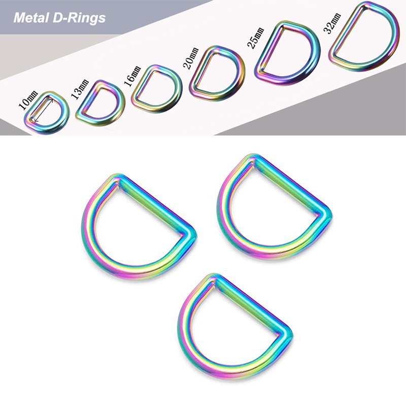 Multi Purpose Keychains 22mm D Ring Handbag Strap Loop Clasp Hook D Rings For DIY Accessories