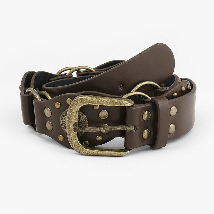 QS 2024 Vintage Studs Hot Girl Punk style Belt Western Cool Chain Belt